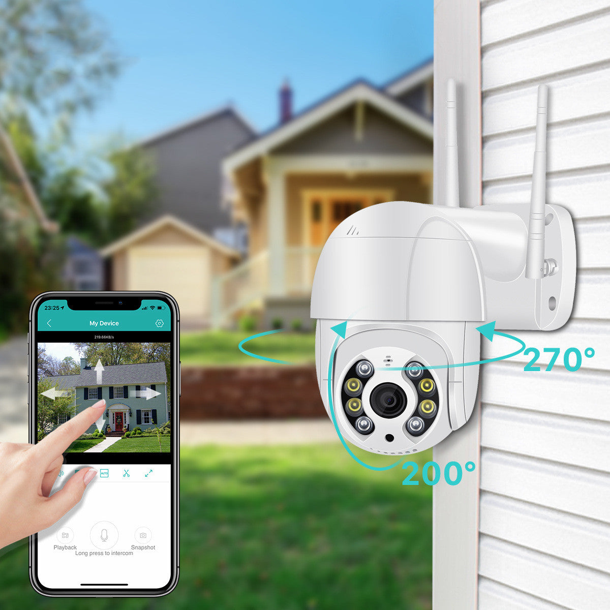 Pack sécurité maison connectée – caméra WiFi 1080p, capteur ouverture et prise connectée