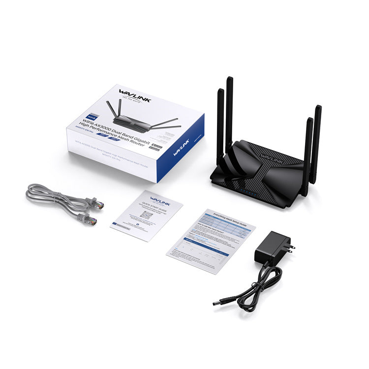 Routeur Wifi 6 AX3000 mesh dual band – 4 antennes 5 dbi, gigabit, couverture totale