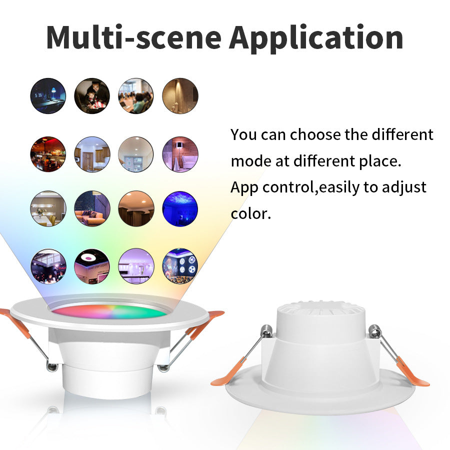 Spot LED connecté Bluetooth RGB dimmable – enceinte intégrée, 16 millions de couleurs, 10W/15W