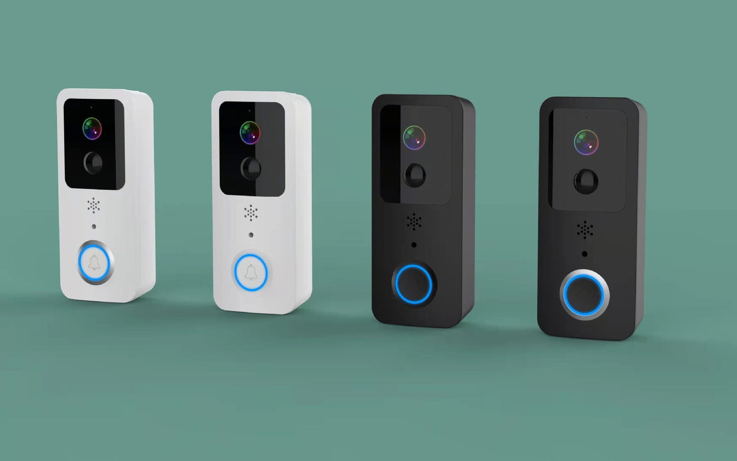 Sonnette vidéo WiFi 1080p – vision nocturne couleur 50m, audio bidirectionnel, Alexa & Google Home