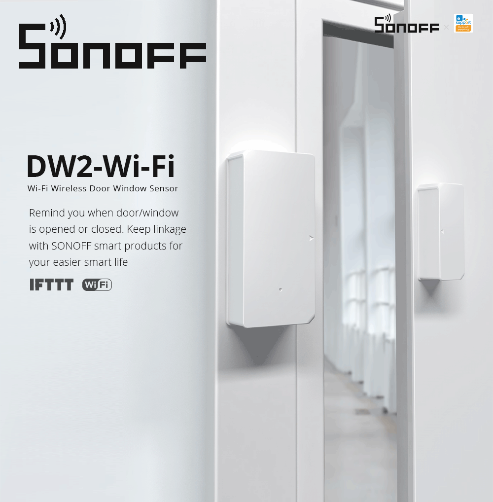 Capteur connecté Wifi porte et fenêtre – alerte instantanée sur smartphone, sans abonnement