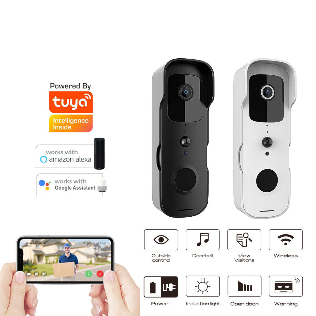 Sonnette vidéo connectée WiFi 1080p – vision nocturne, commande vocale Alexa & Google Home