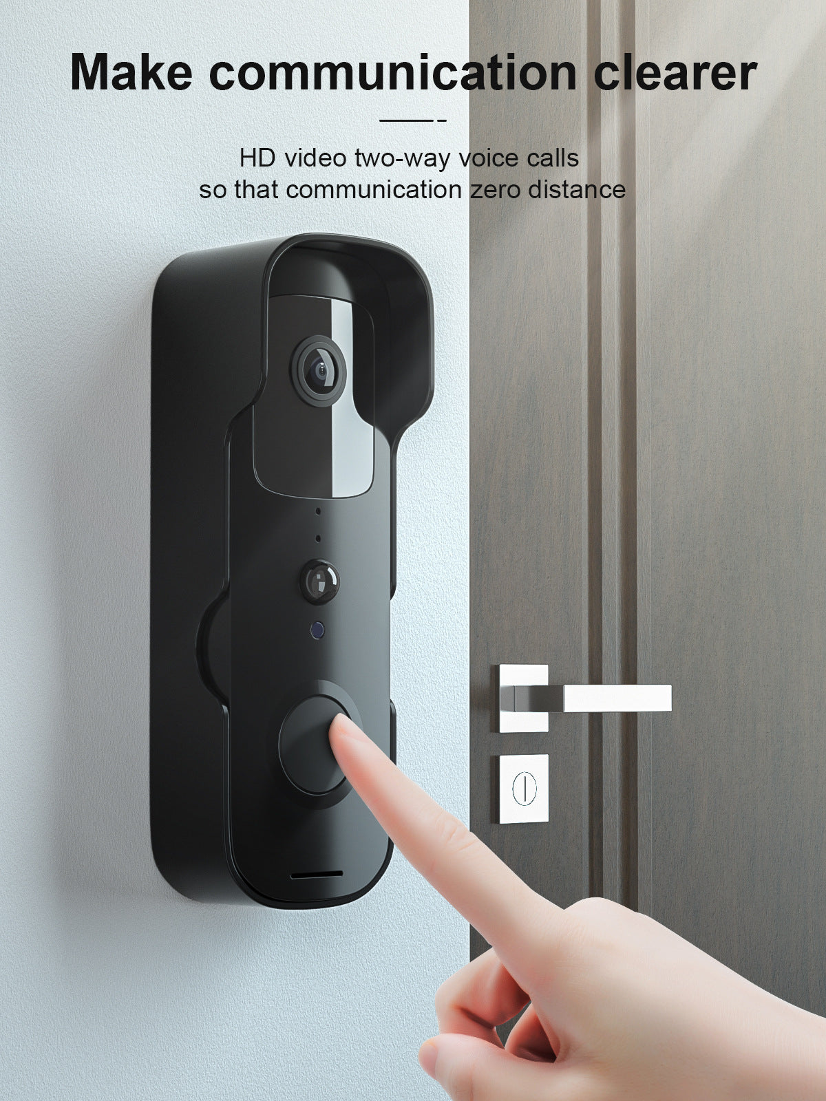 Sonnette vidéo connectée WiFi 1080p – vision nocturne, commande vocale Alexa & Google Home