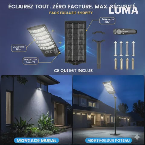 TitanBeam™ – Projecteur Solaire LED Détecteur de Mouvement IP65 – 0€ d'Électricité