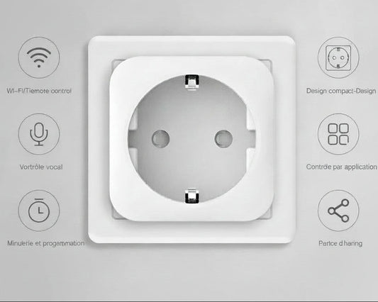 Prise Connectée Wifi – Contrôle à Distance & Compatible Alexa, Google Home et Tuya